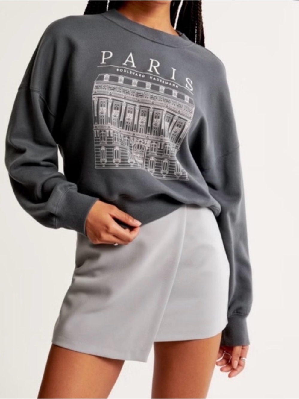 Abercrombie and Fitch Grey Wrap Skirt with Shorts